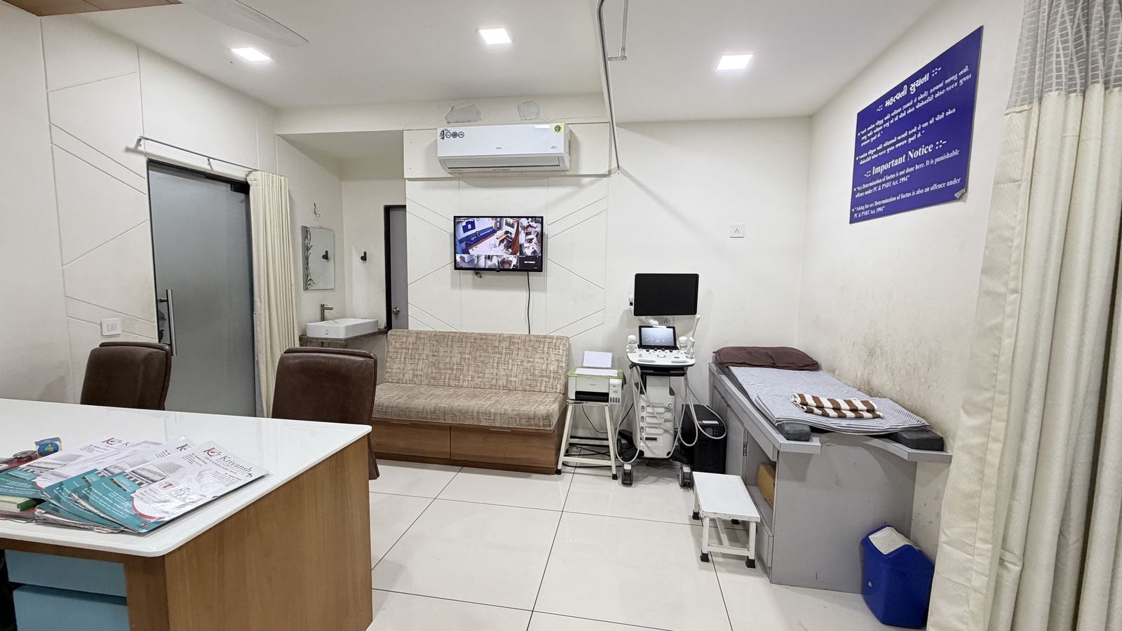 Kriyansh Women's Hospital — Parking area and hospital exterior